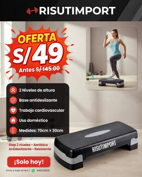 Step 2niveles Aerobico Escalador Antideslizante Resistente